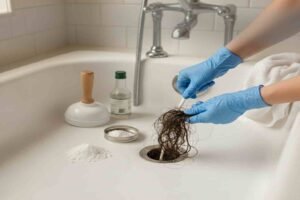 Simple Tricks to Clear Hair from Bathroom Drains